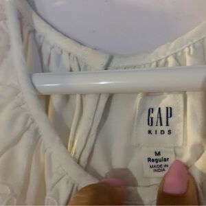 GAP Kids Cream Ruffle-Trim Tank
